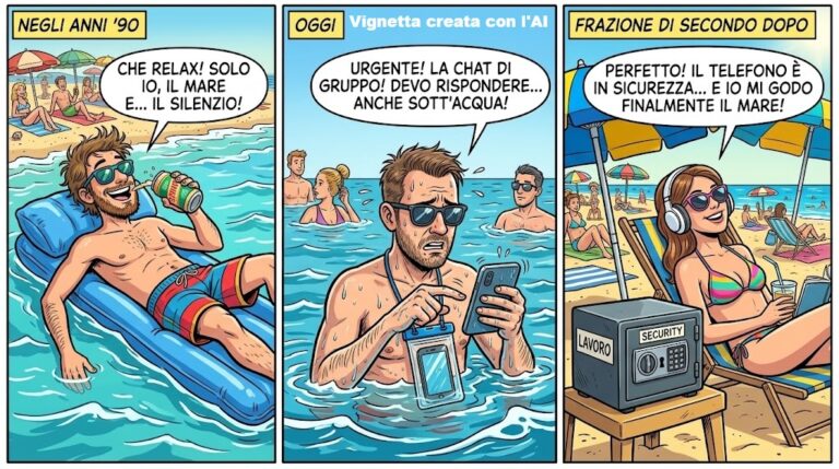 vignetta creata con Ai disconnessione da smartphone
